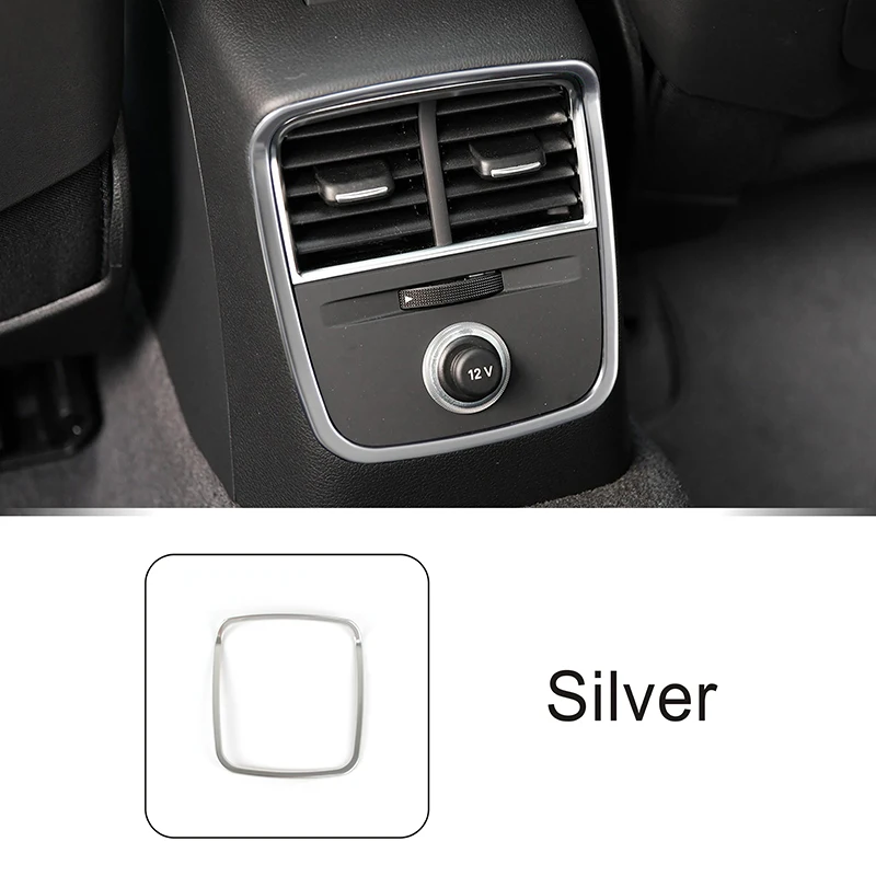 

Задняя розетка для кондиционера, декоративная рамка, вентиляционная полоса для Audi A3 8V 2014-2019, отделка из нержавеющей стали, аксессуар для интерьера автомобиля