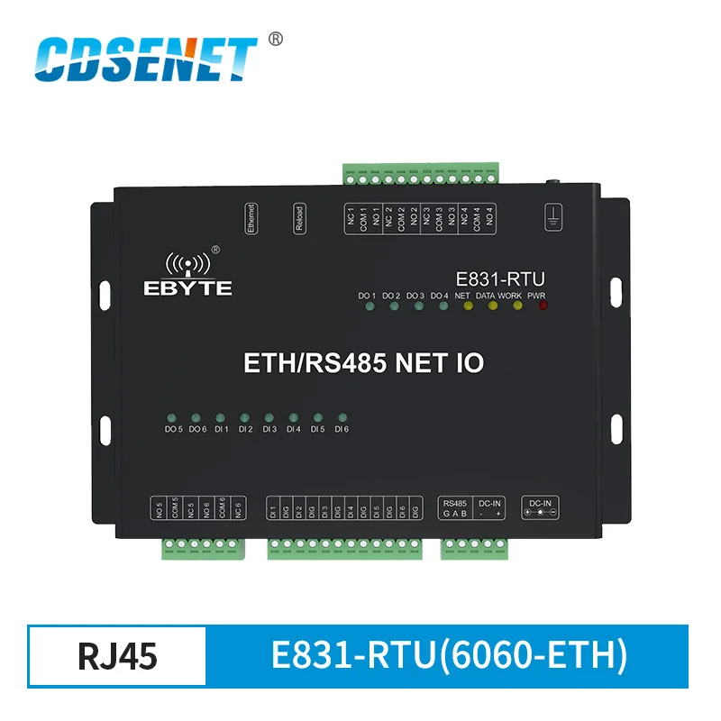 E831-RTU(6060-ETH) RS485 Ethernet Interface Modbus Digital Quantity TCP RTU Relay Output Wireless Transceiver Radio Modem