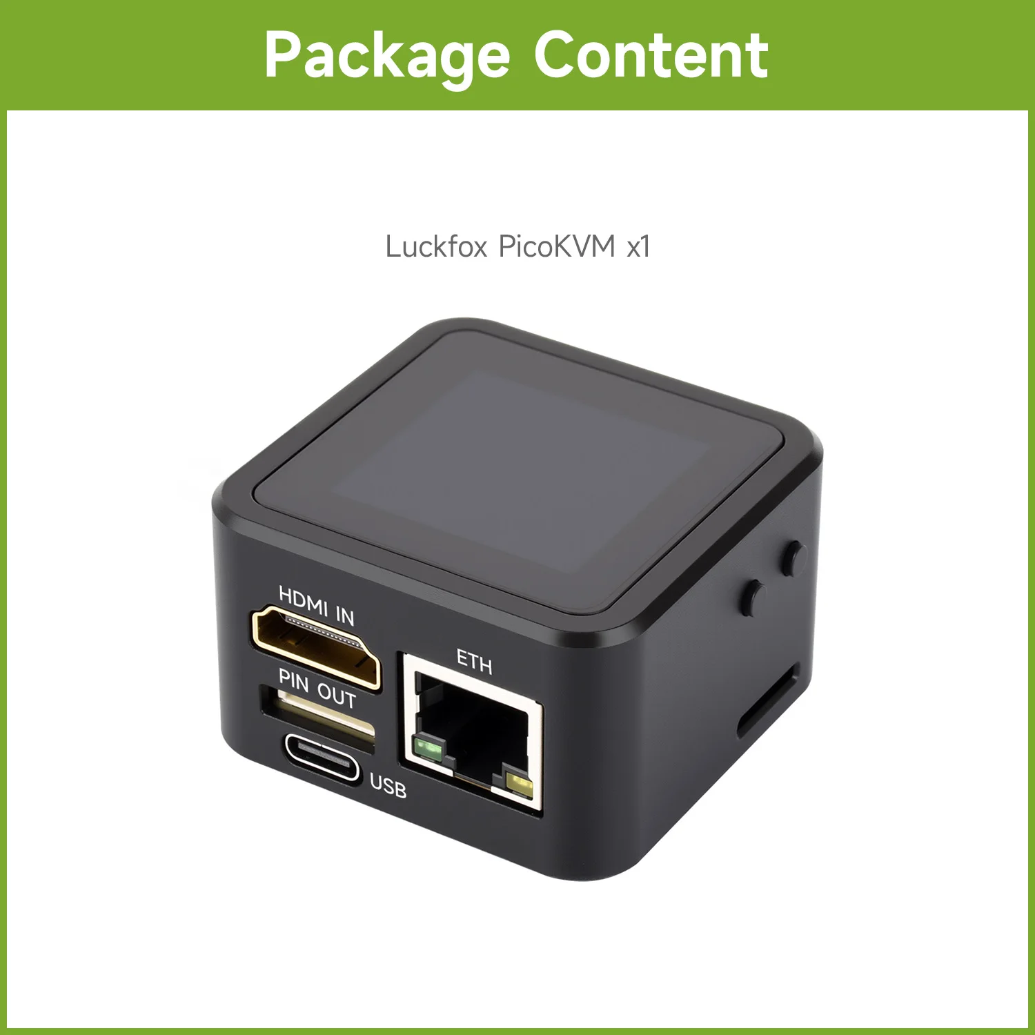 Фото Waveshare Luckfox PicoKVM Легкий инструмент дистанционного управления IP KVM для видеовхода HDMI и выхода сигнала HID №1