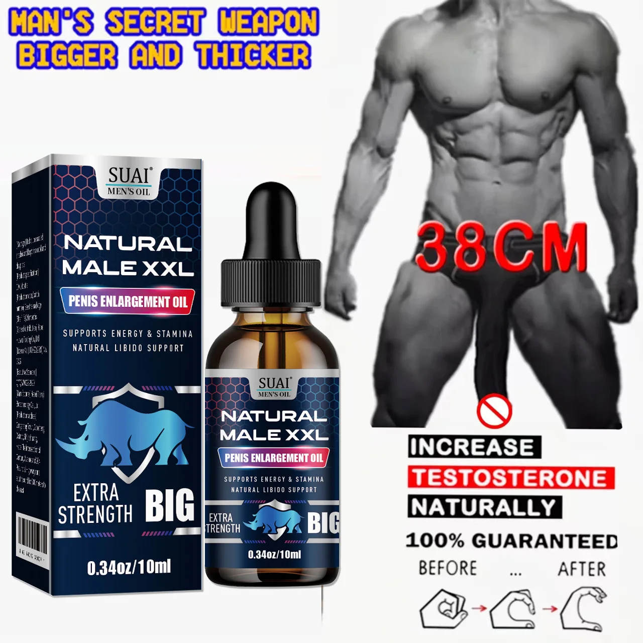 

XXL Penis Enlargement Oil Enhanced Sexual Ability Penis Thickening Oil Increase Growth For Man Big Dick Massag Essential Oils