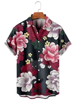 summer hawaiian shirt mens fashion y2k hombre t shirt flower pattern 3d print warm casual short sleeve beach oversized clothes