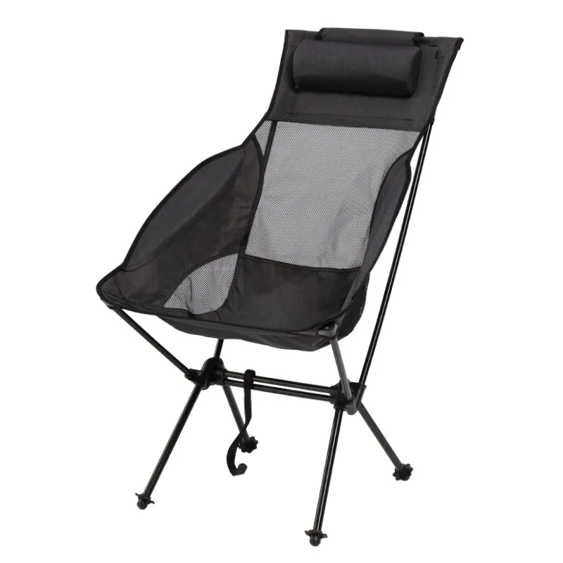 600D Portable Folding Camping Chair Outdoor Moon Chair Collapsible Foot Stool For Hiking Picnic Fishing Chairs Seat Tools