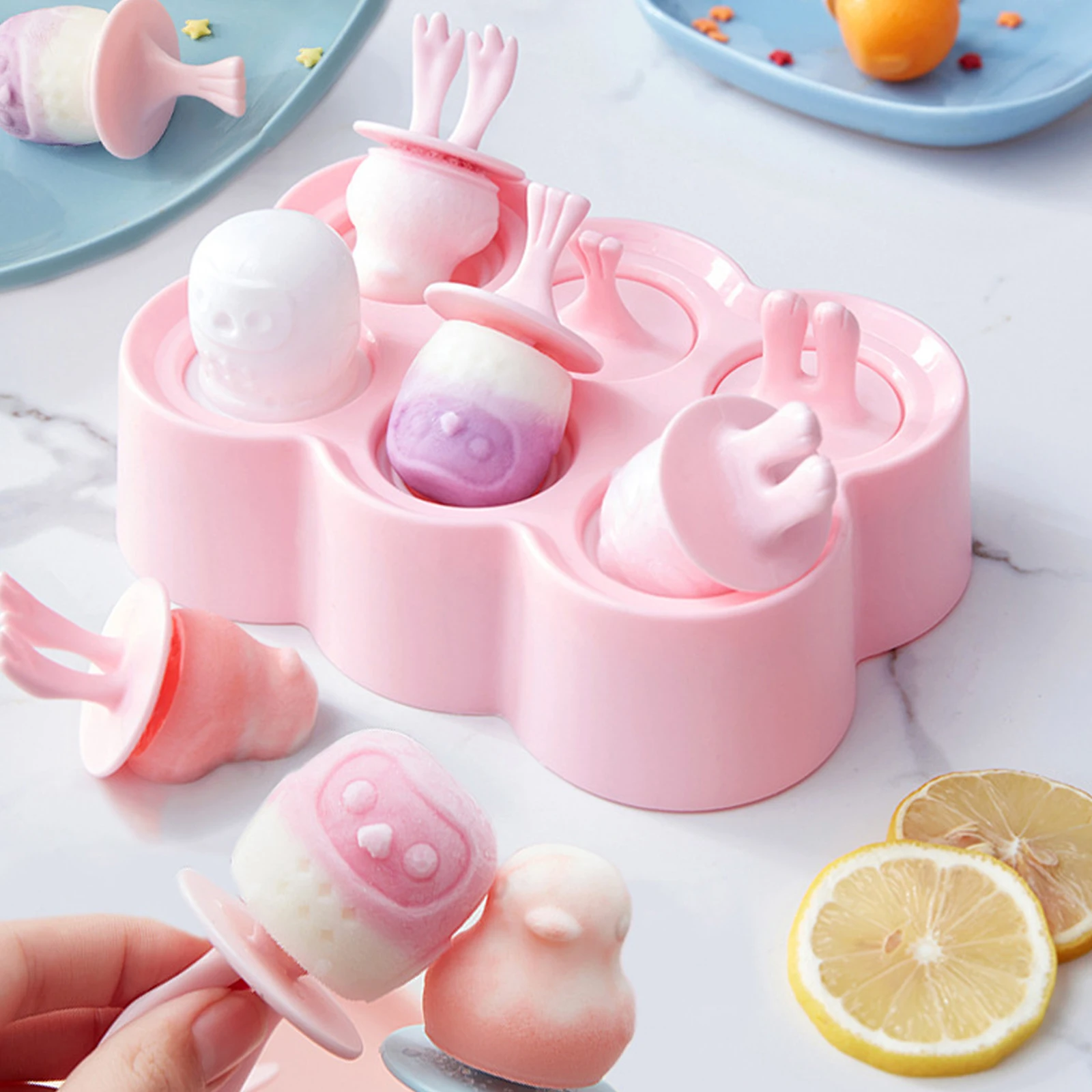 

Summer Silicone Ice Cream Maker Popsicle Molds Popsicle Molds Tubes Set Unique Monsters Popsicle Makers With Reusable Sticks