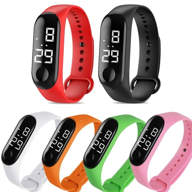 

Led Wristwatch Fitness Color Screen Smart Sport Bracelet for Men Women Silicone Watch Couple's Leisure Sports Electronic Watch