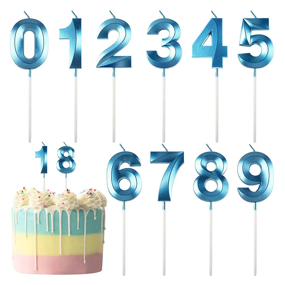 

1pcs Birthday Number Candles Cake Topper Birthday Party Decoration Wedding Cake NO. Candle Favor Supplies Cake Decorating Tools