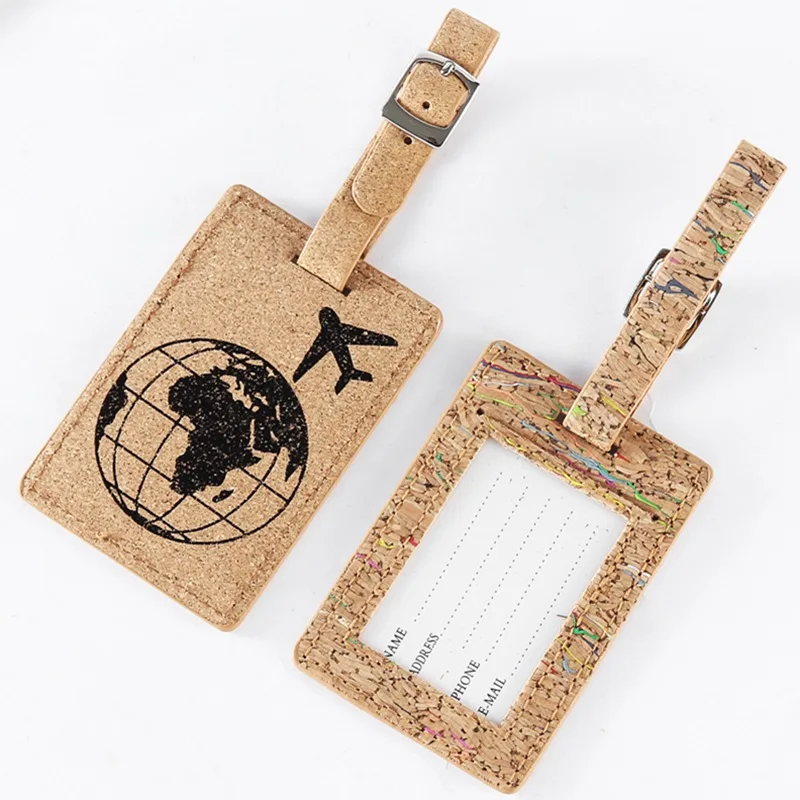 

1PC Leather Men Women Travel Luggage Tags Portable Suitcase Name ID Address Holder Baggage Label Tags Travel Accessories