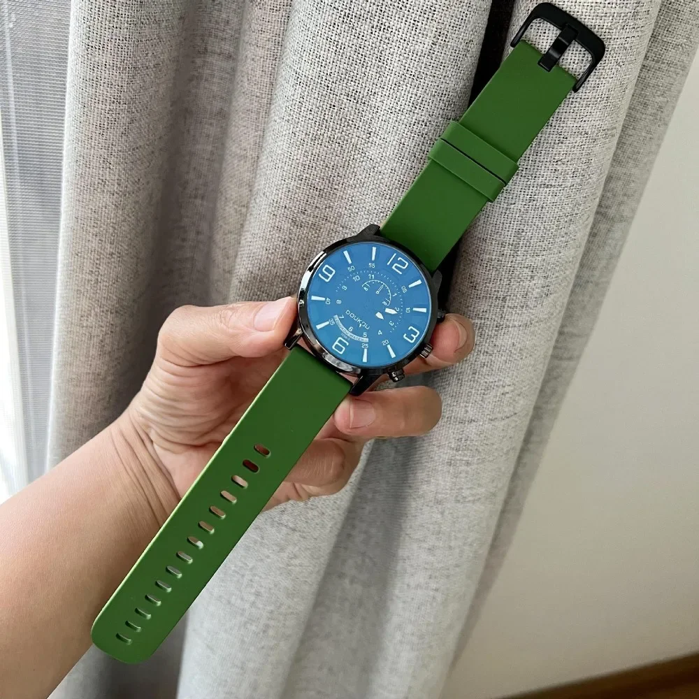 Часы унисекс с большим циферблатом для мужчин и женщин синий свет стеклянный