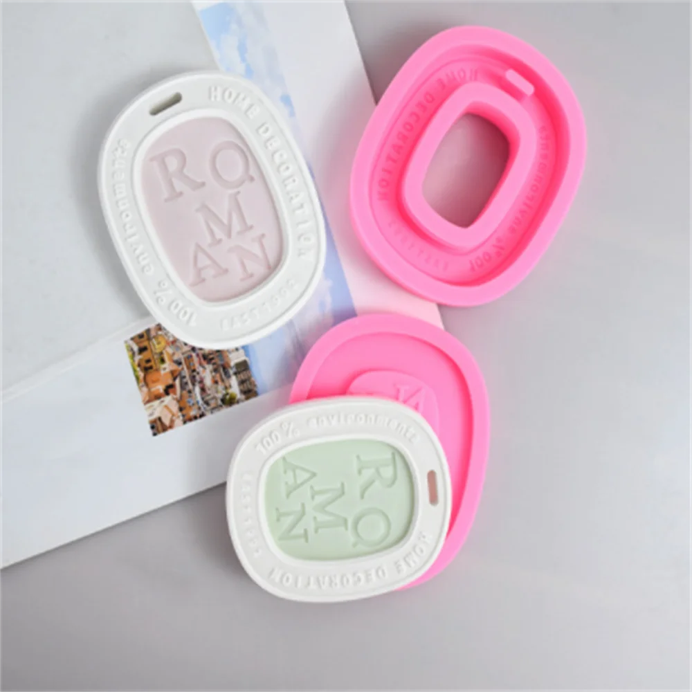 

ROMAN Aromatherapy Wax Silicone Molds DIY Aroma Gypsum Plaster Silicon Mould Round Pentagram Heart Silica Gel Mold Moule Bougie