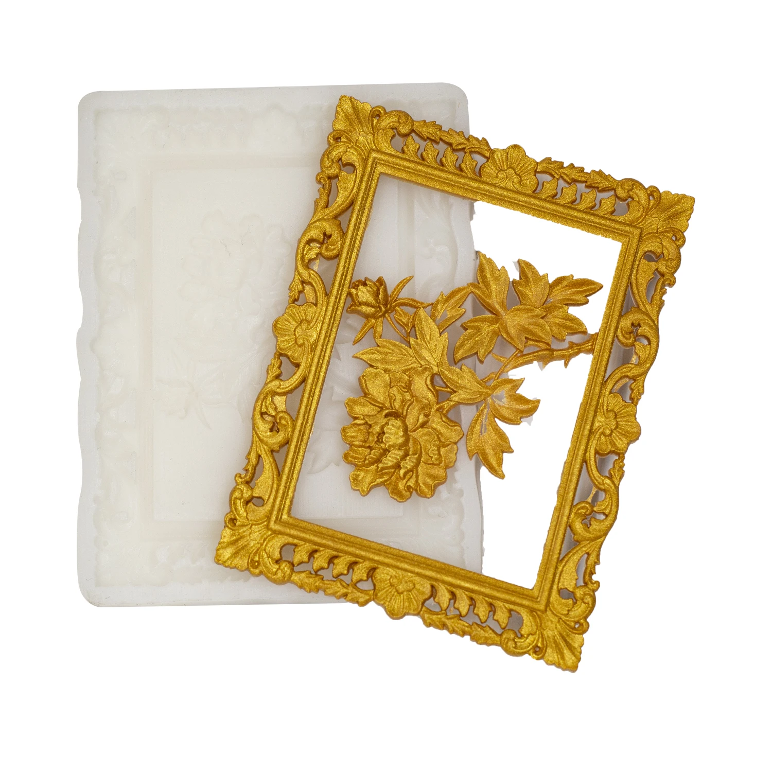 

Rose Frame Lace Fondant Cake Silicone Molds Cake Decoration DIY Baking Tools Lace Kitchen Baking Accessories Resin Soap Mold