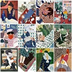 Картина по номерам для девочек HUACAN, домашний декор, рисунок по номерам, акриловый мультяшный уникальный подарок, рисование на холсте