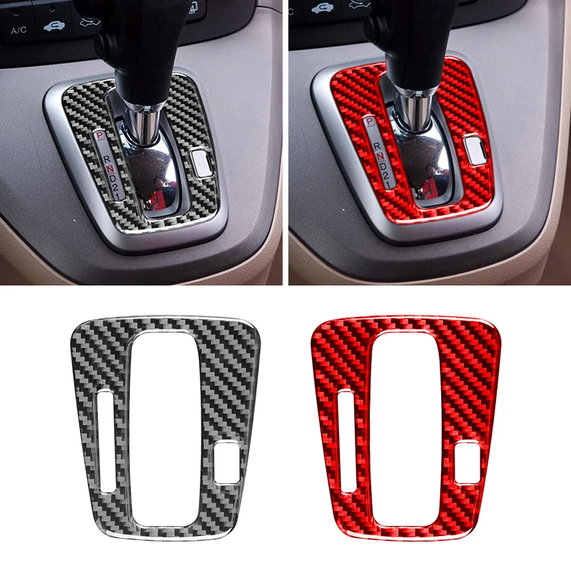 

1Pcs/set Carbon Fiber Car Center Control Gear Shift Panel Frame Cover Stickers For Honda CRV 2007 2008 2009 2010 2011 2012 Style