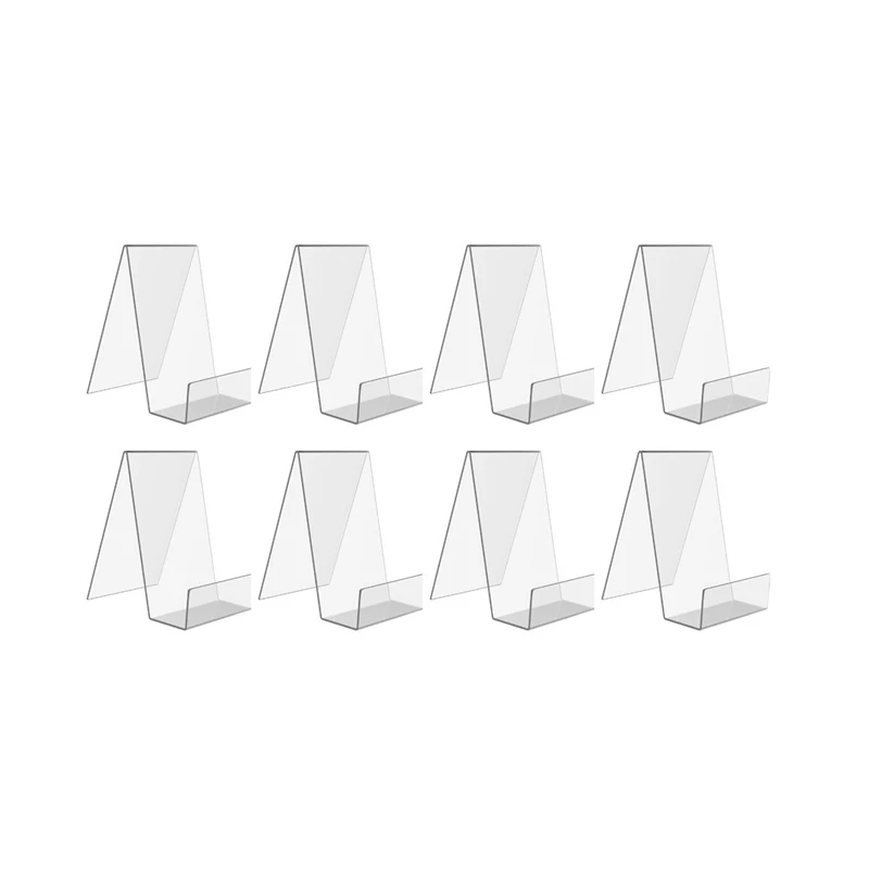 

10 Pack Acrylic Book Stand,Clear Acrylic Display Stand, Clear Holder For Displaying Pictures,Jewelry,Watch Display Stand