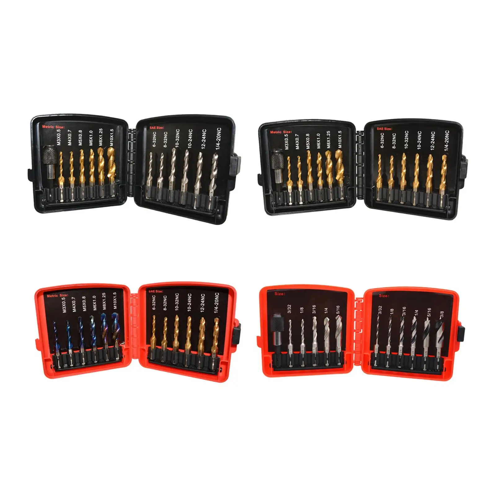 

Metric SAE Combination Drill Tap Compound Tap Hardware Accessary Steel Screw Tapping Bit Tool for Drilling Deburring Carving