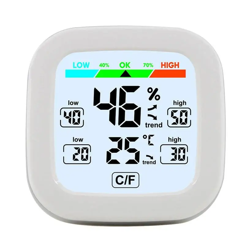 

Комнатный термометр, цифровой гигрометр, комнатный гигрометр с цветным экраном, легко наносится, комнатный термометр, гигрометр, метеостан...