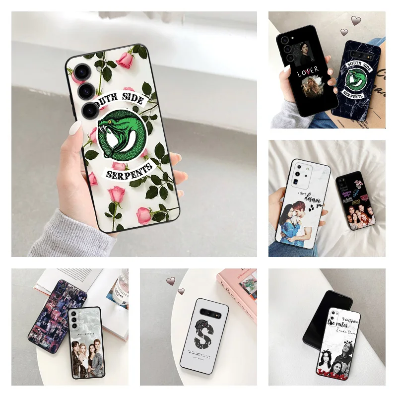Чехол для телефона Samsung S24 Ultra S23 FE S22 S21 S20 S10 Riverdale South Side Serpents Galaxy Note20 мягкий черный