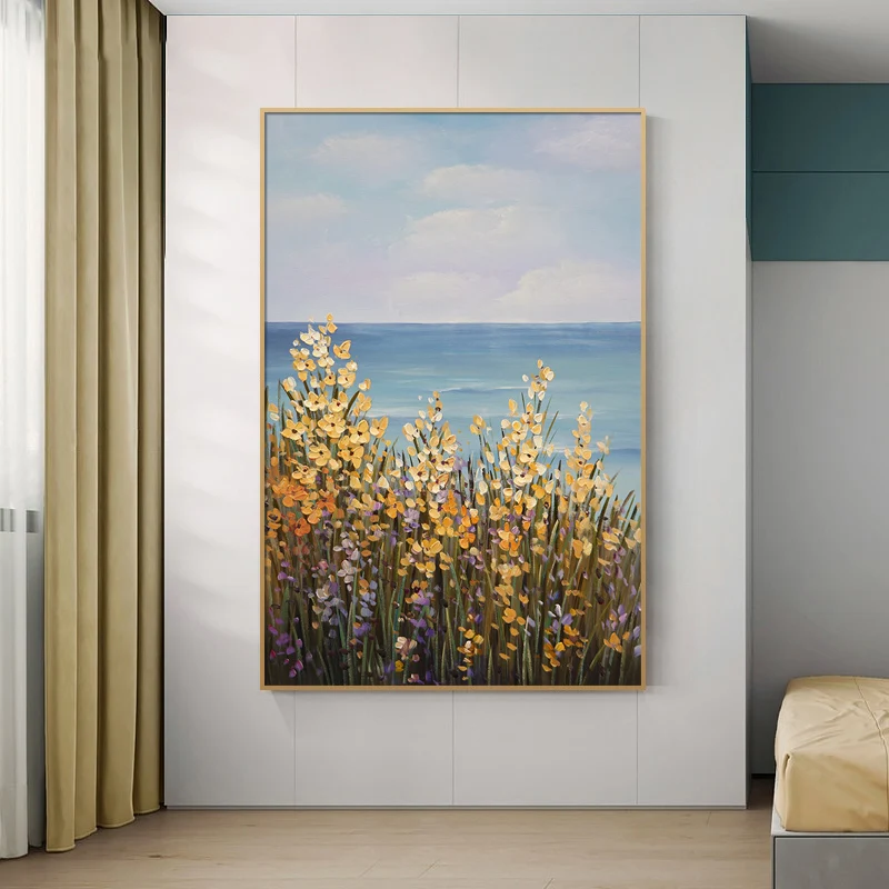 

Hand-painted Oil Painting Light Luxury Home Decoration Painting Seascape Abstract Corridor Hanging Painting