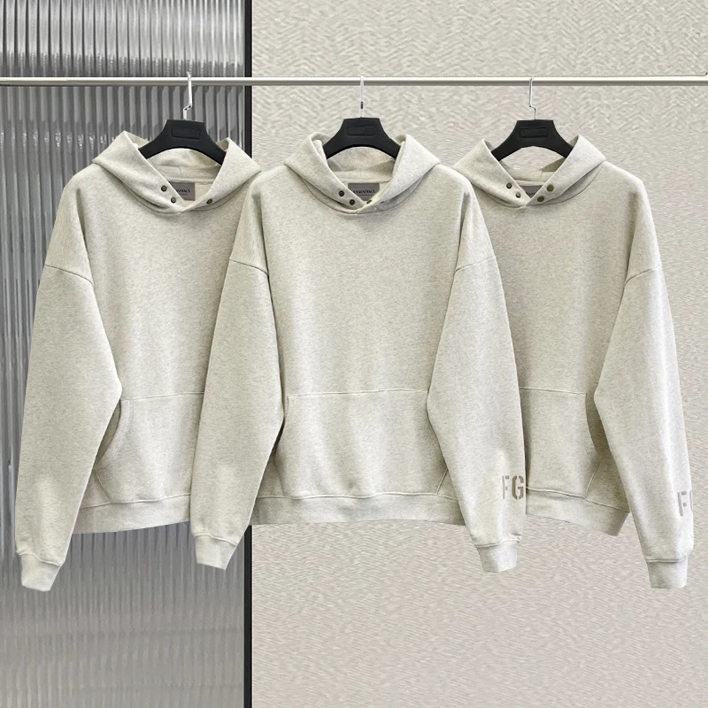 

Essentials FG7C Flocking Logo Hoodies Oversized Hip Hop Woman and Man Sweatshirts High Street Women's Tracksuit