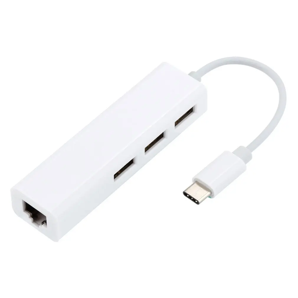 

2021 NEW USB 3.1 HUB Type C to USB Splitter RJ45 Ethernet Lan Adapter Hub Thunderbolt 3 USB-C Dock Adapter For Macbook PC