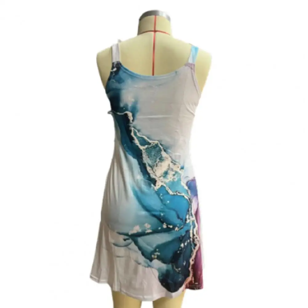 

Streetwear Popular Temperament Loose-fitting Dress Summer Beach Dress Printed for Prom