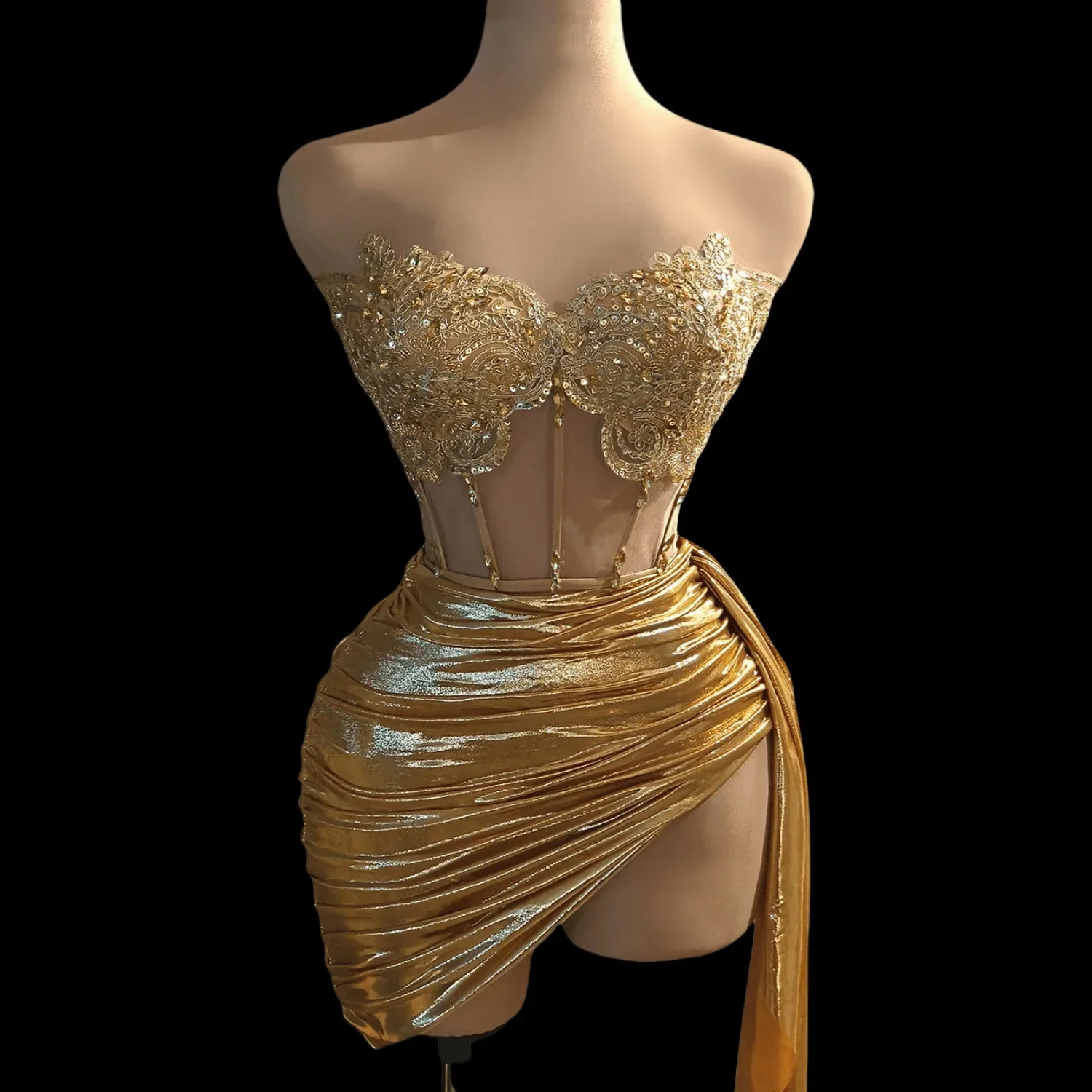 Черные женские свадебные короткие платья для выпускного вечера блестящие