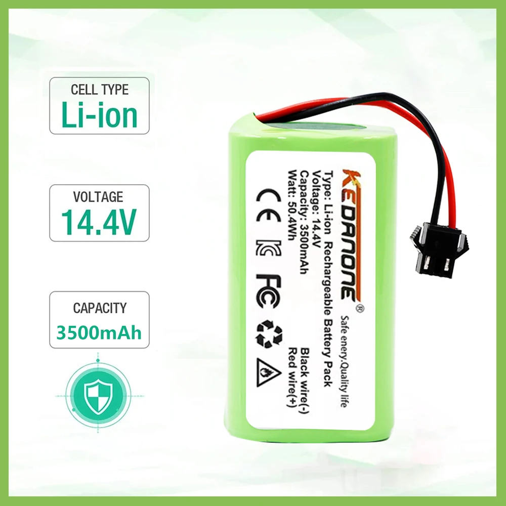 Робот-пылесос ILife INR18650 M26-4S1P, полная емкость 14,4 В, 3500 мАч, литиевая батарея для ILIFE A4 A4s V7 A6 V7s Plus