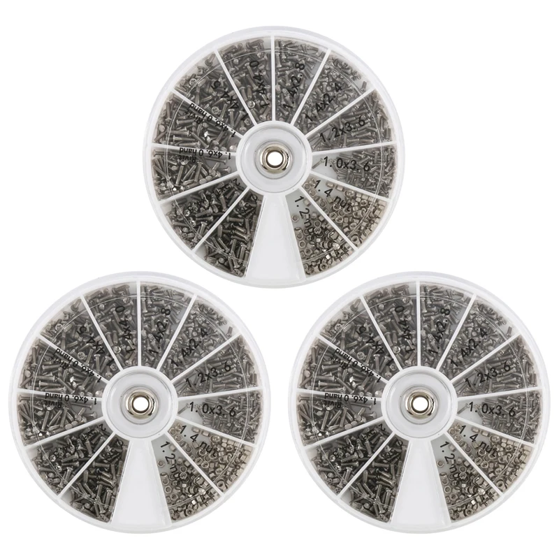 

GTBL 3000 шт. набор винтов из нержавеющей стали, ассортимент винтов для ПК, очков