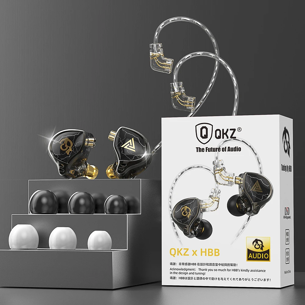 

DISOUR 2023 New QKZ x HBB 10mm Titanium-Coated Diaphragm HiFi In Ear Earphones Semi-open Cavity CNC Aluminum Alloy Faceplate
