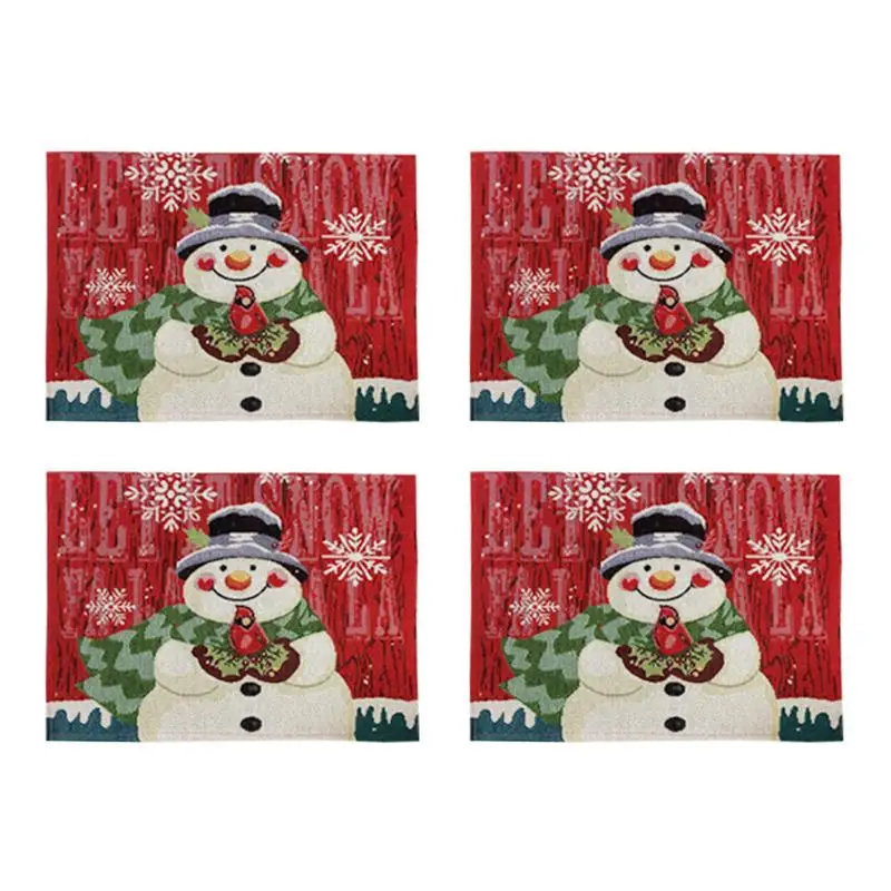 

Скатерть для рождественской вечеринки, 4 предмета, снежинки, коврики для горячих блюд, кофе, кружек, снежинки, праздничный сезон