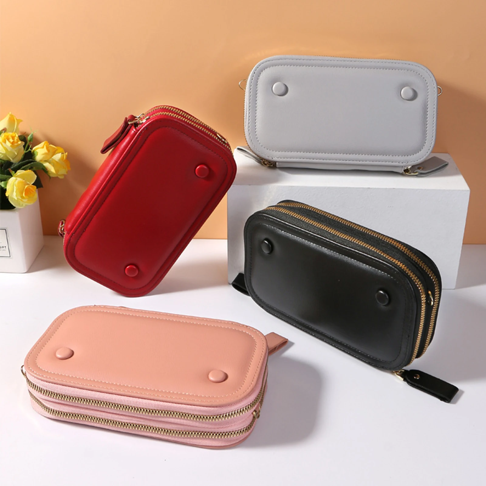 

Модные женские кошельки, однотонная сумка-шоппер через плечо для сотового телефона, элегантный женский клатч через плечо из мягкой искусст...