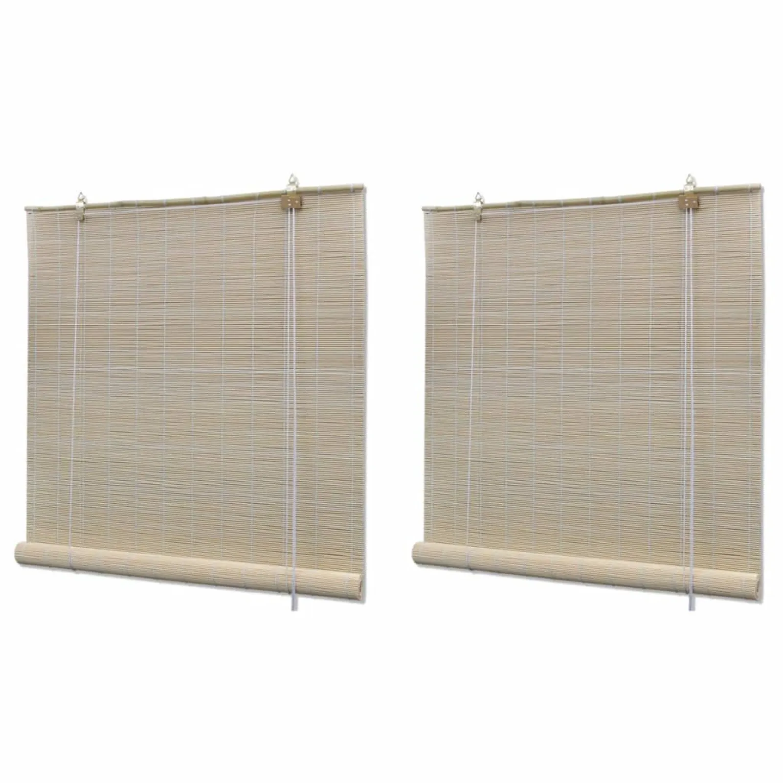 

Natural Bamboo Roller Blinds 2 pcs 47.2"x63"