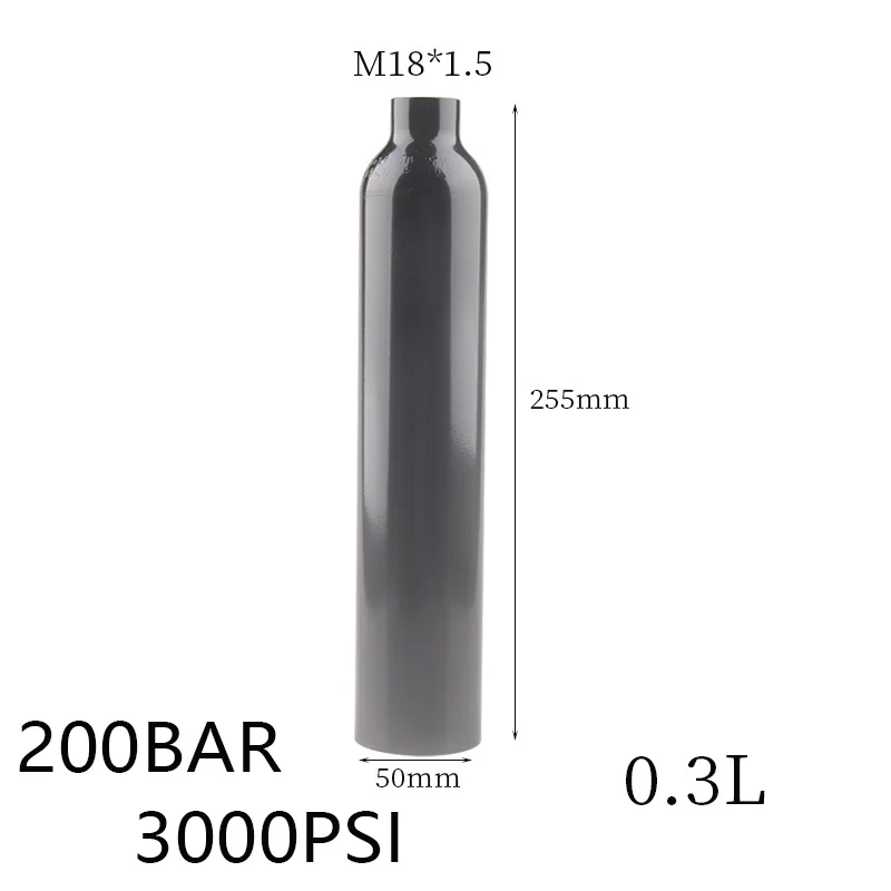 

HPA M18*1,5 0,22 л/0,3 л Станция для подводного плавания Газовый баллон высокого давления 200 бар 3000 фунтов на квадратный дюйм Воздушный бак Cilindro для аквариумных фитингов для дайвинга