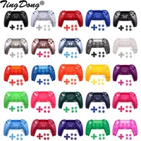 tingdong replacement shell case for sony %c2%a0dualsense 5 ps5 controller front back housing covers and buttons