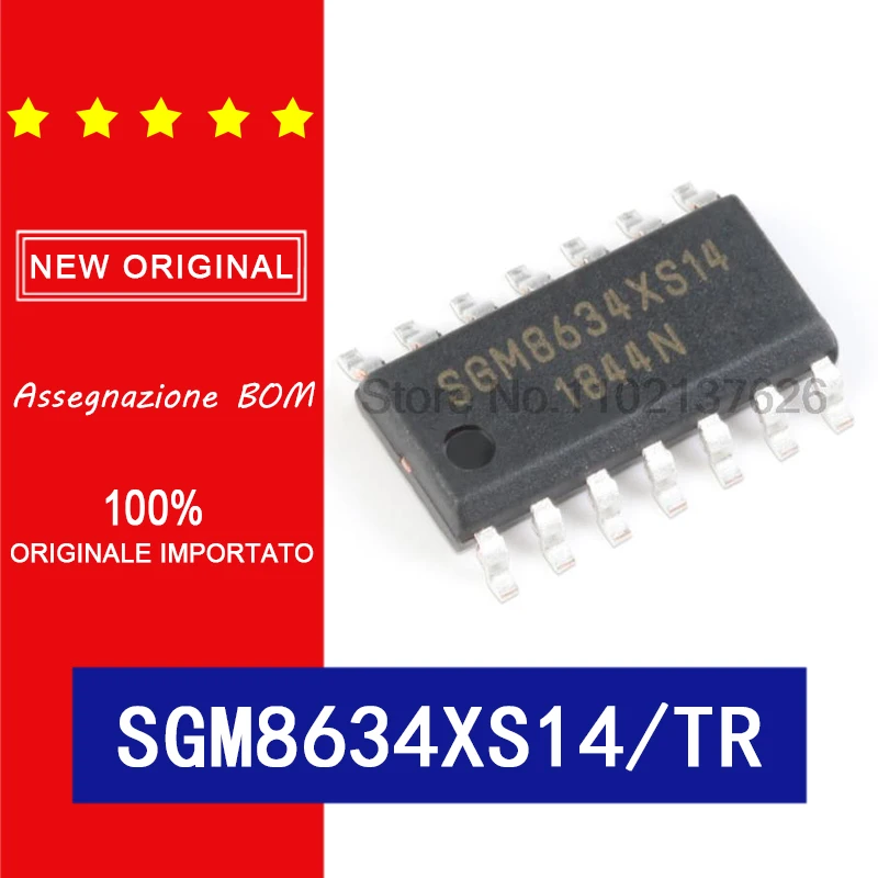 100% Оригинальный оригинальный sgm8634xs14/tr soic-14 rail to CMOS рабочий усилитель - купить по