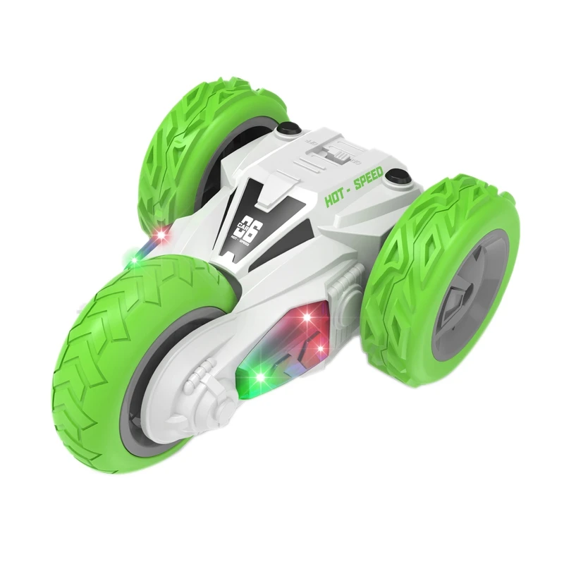 

2.4GHz Remote Control Car Three-Wheeled Remote Control Stunt Car Electric Toys Double-Sided Stunts Dump Truck