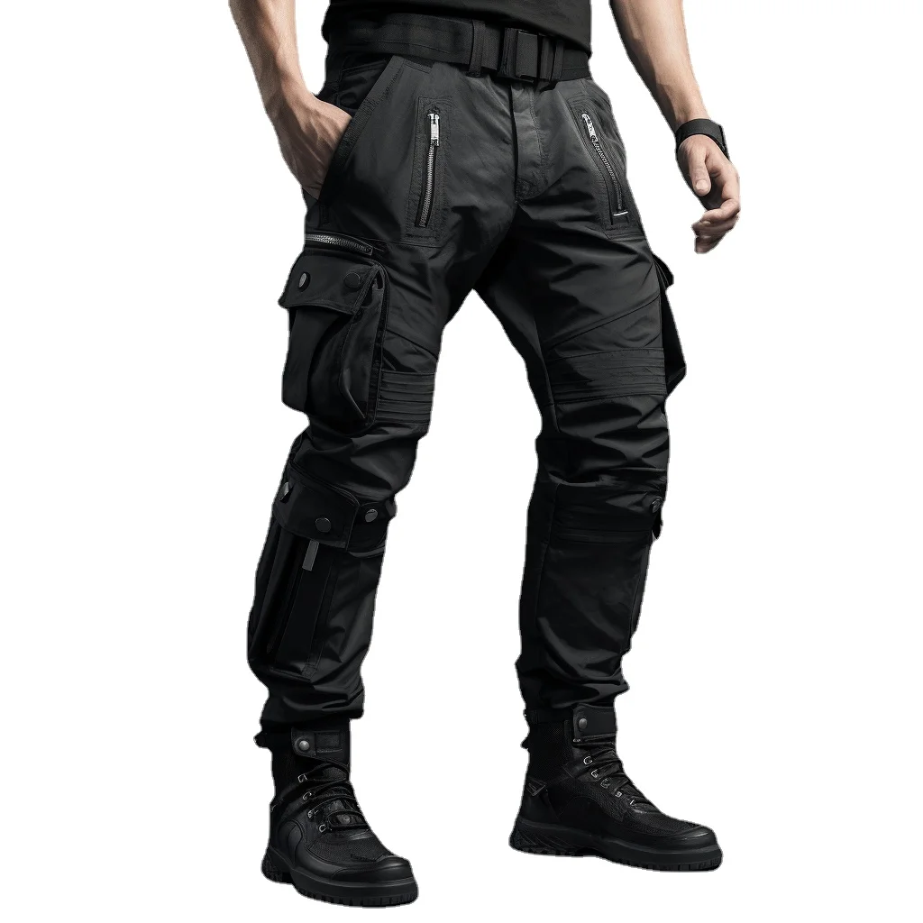 

Men's Straight City Tactical Cargo Pants Multiple Pockets Techwear