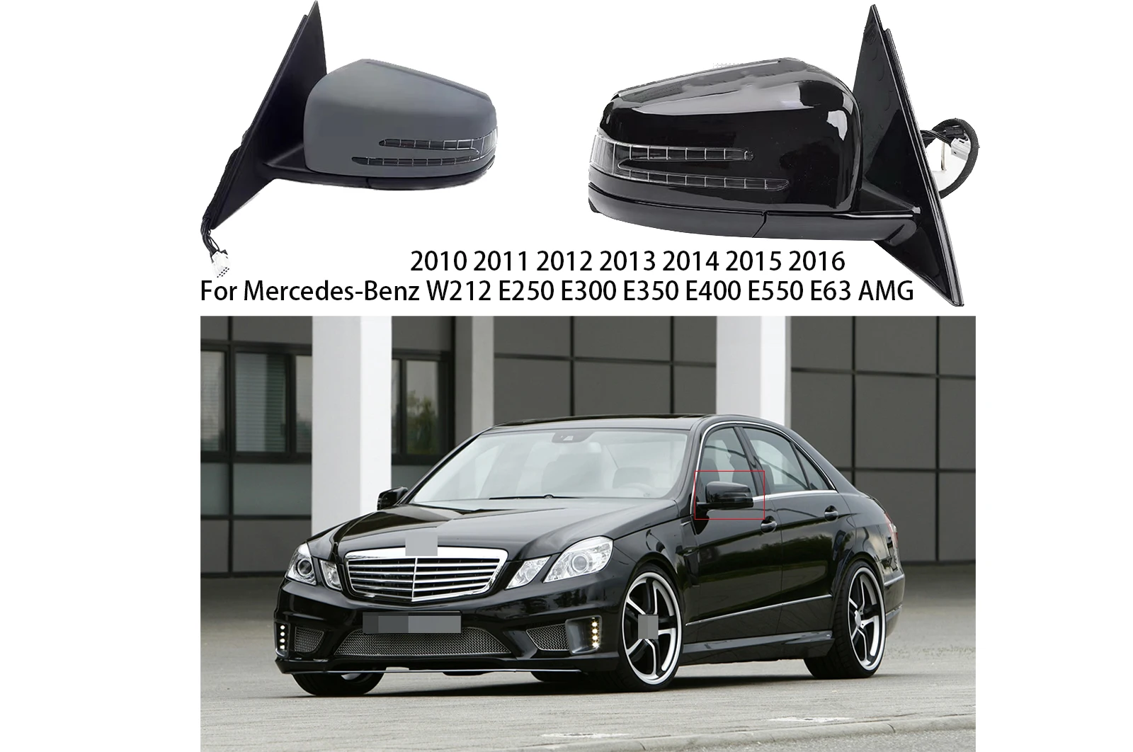 

Подходит для Mercedes-Benz W212 E250 E300 E350 E400 E550 E63 AMG 2010-2016, боковое зеркало в сборе