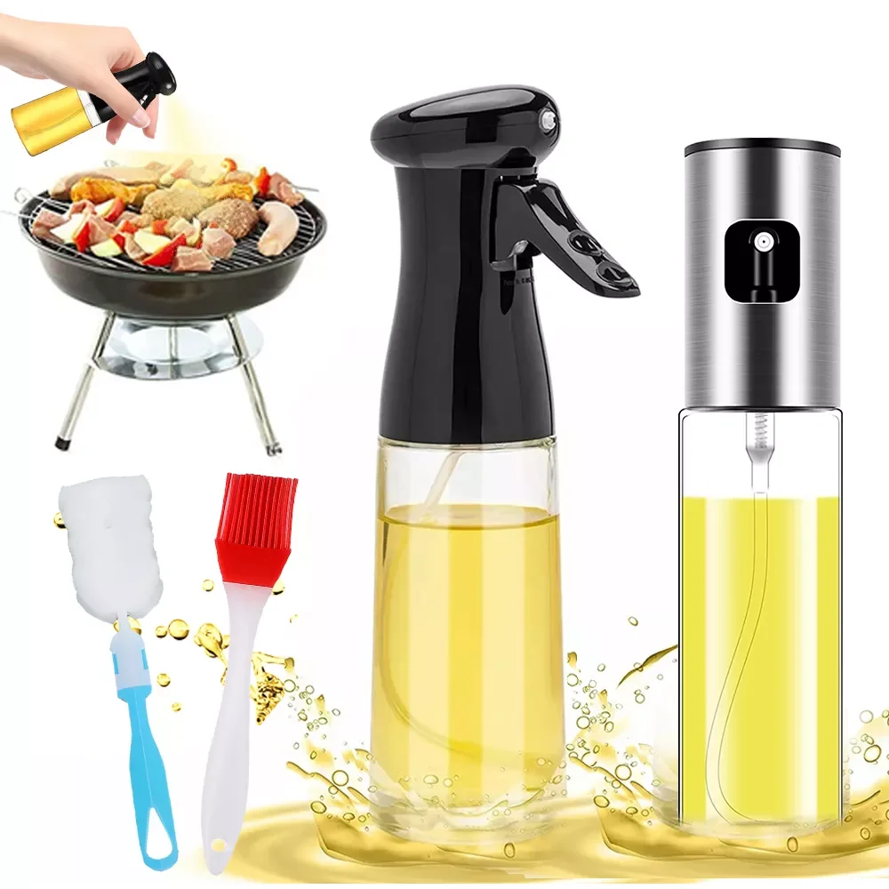 

Kitchen Oil Bottle Spray Dispenser BBQ Cooking Olive Oil Spray Bottle 210ml Vinegar Mist Sprayer for Grilling Roasting Barbecue