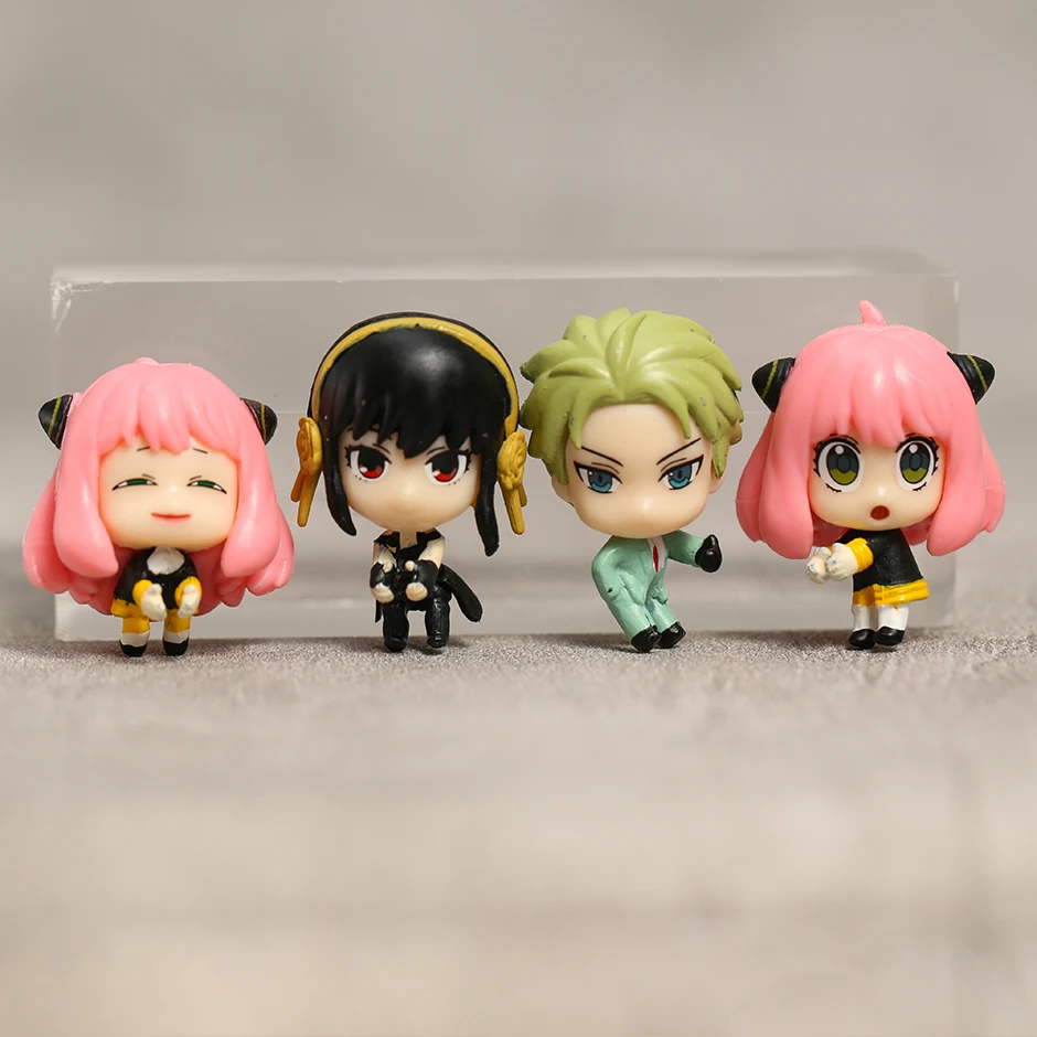 

Spy x Family Hugcot Series Anya Loid Yor Forger Mini PVC Model Figures Toys PVC Home Desktop Decoration Dolls 4pcs/set