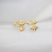 fashion simple cross lightning pendant earrings women star moon eardrop suitable for womens party birthday gifts