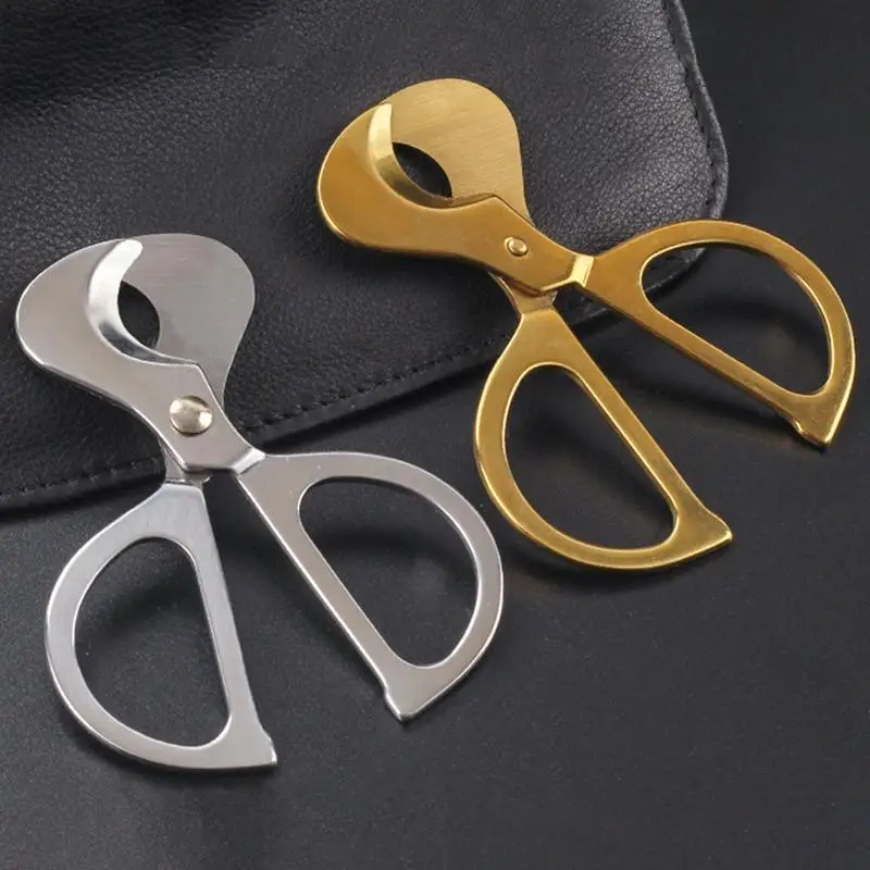 

Cigars Shears Stainless Steel Cigars Clippers With Round Handle Stainless Steel Guillotine Double Cut Blade Cigars Accessories