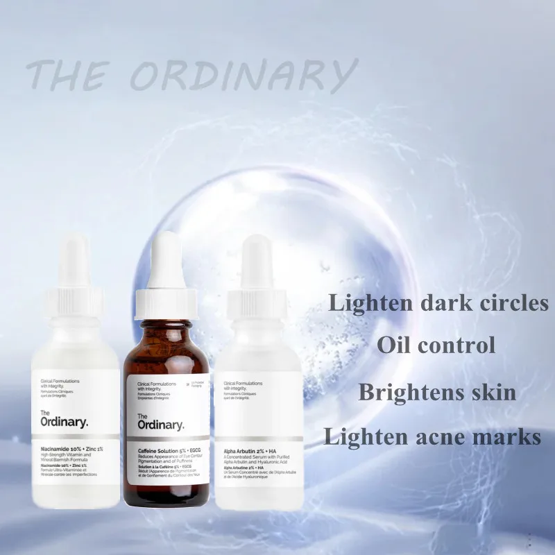 

Ordinary Caffeine 5% + EGCG Niacinamide 10% + Zinc 1% Alpha Arbutin 2% + HA Whitening Serum Remove Acne Control Oil Moisturizing