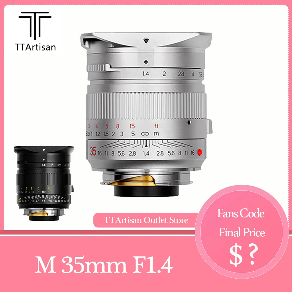 

TTArtisan M35mm F1.4 Full Frame Manual Focus Large Aperture Camera Lens for Leica M2 M3 M4 M5 M6 M7 M8 M9 M9P M10 M262 M240 M240