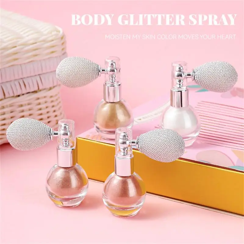 

4 Colors Highlighter Powder Spray High Gloss Glitter Powder Glitter Powder Spray Shimmer Sparkle Powder Face Body Highlighter