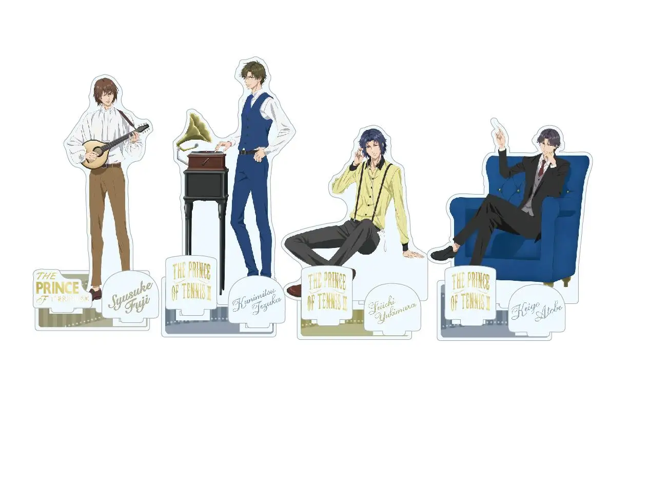 

Новинка, аниме Принц тенниса, Fuji Shuusuke Echizen Ryouma Atobe Keigo, 3 вставки, подставка, дисплей, косплей, настольная декоративная игрушка, подарок