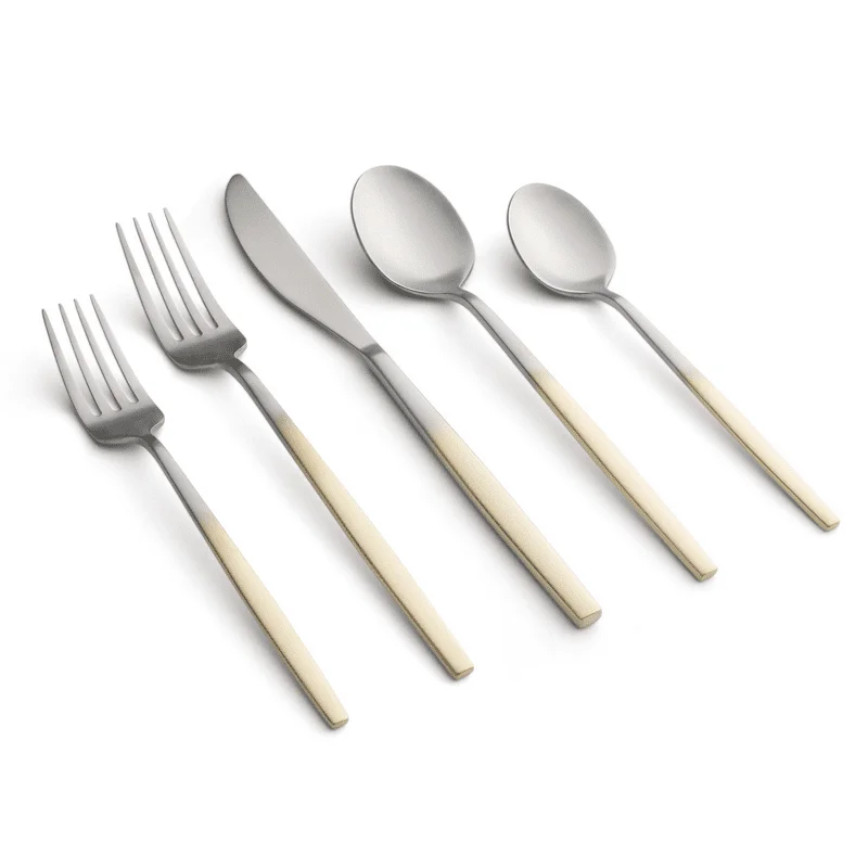 

Kiki Champagne Ombre Forged 18/0 Stainless Steel 20-Piece Flatware Set, Service for 4 For Home Restaurant