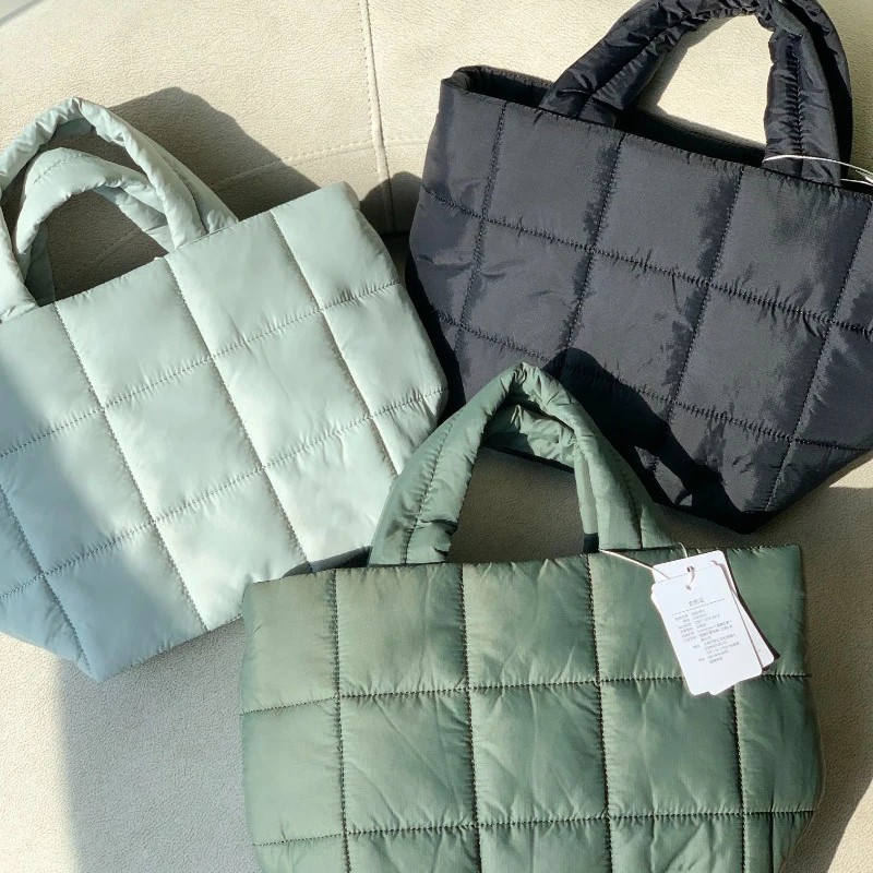

Women's Handbag Autumn and Winter Niche Down Puff Bag High-end Crossbody Tote Bag Yoga Bag Outdoor Travel Sports Bag lule Same