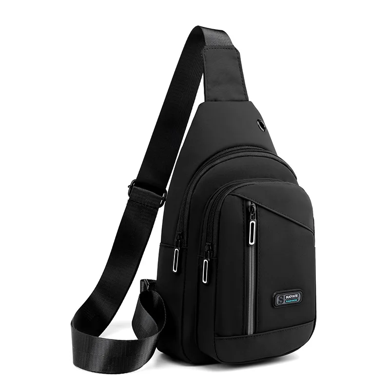 Black Ultra Thin Anti Theft Chest Bag Small Cross Body Bags Mobile Phone Bag Mini Messenger Bag Men Shoulder Sport Bag Pack
