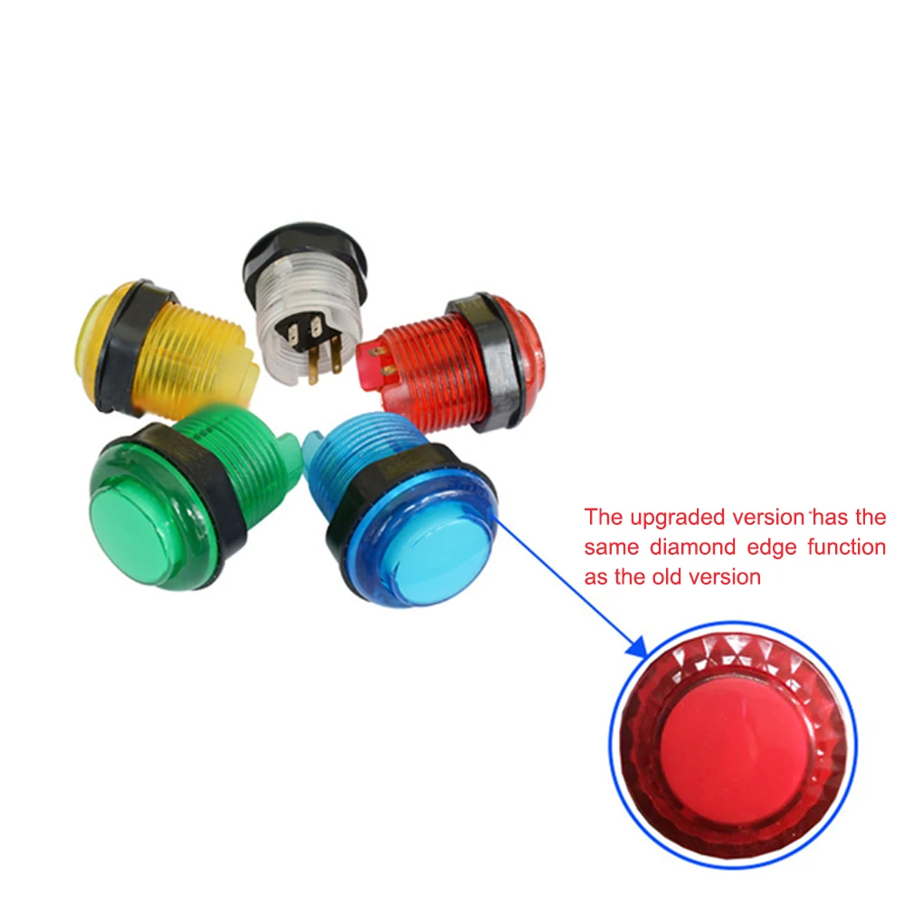 

Illuminated Push Button Fittings Colorful Switch Snap Arcade Self-Assembly
