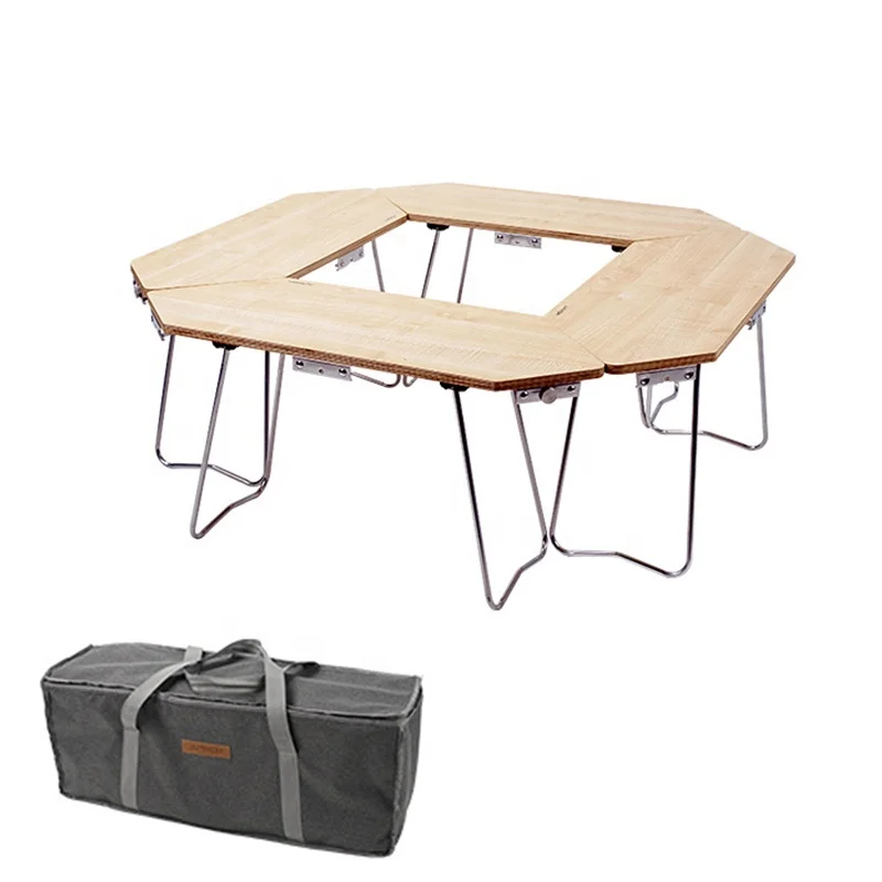 

zc1Outdoor camping combination small table foldable multifunctional camping fire frame Surround stitching table