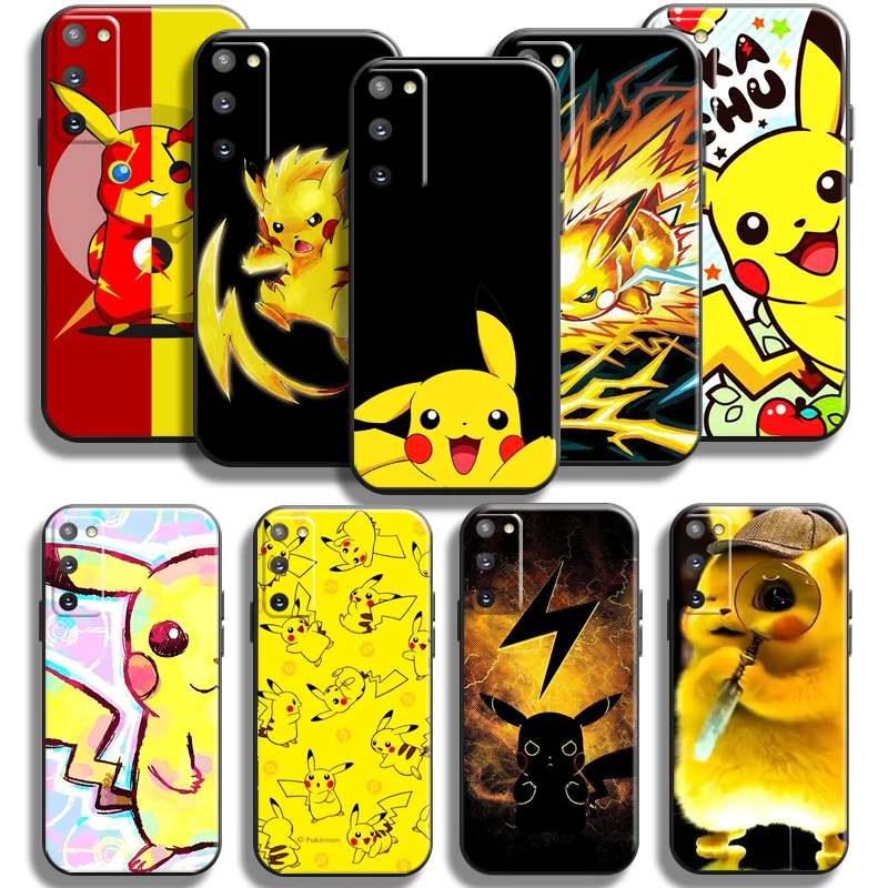 

Anime Pokemon Pikachu For Samsung Galaxy S20 S21 Plus Ultra FE 5G Samsung S21 S20 Phone Case Coque Funda Black Soft